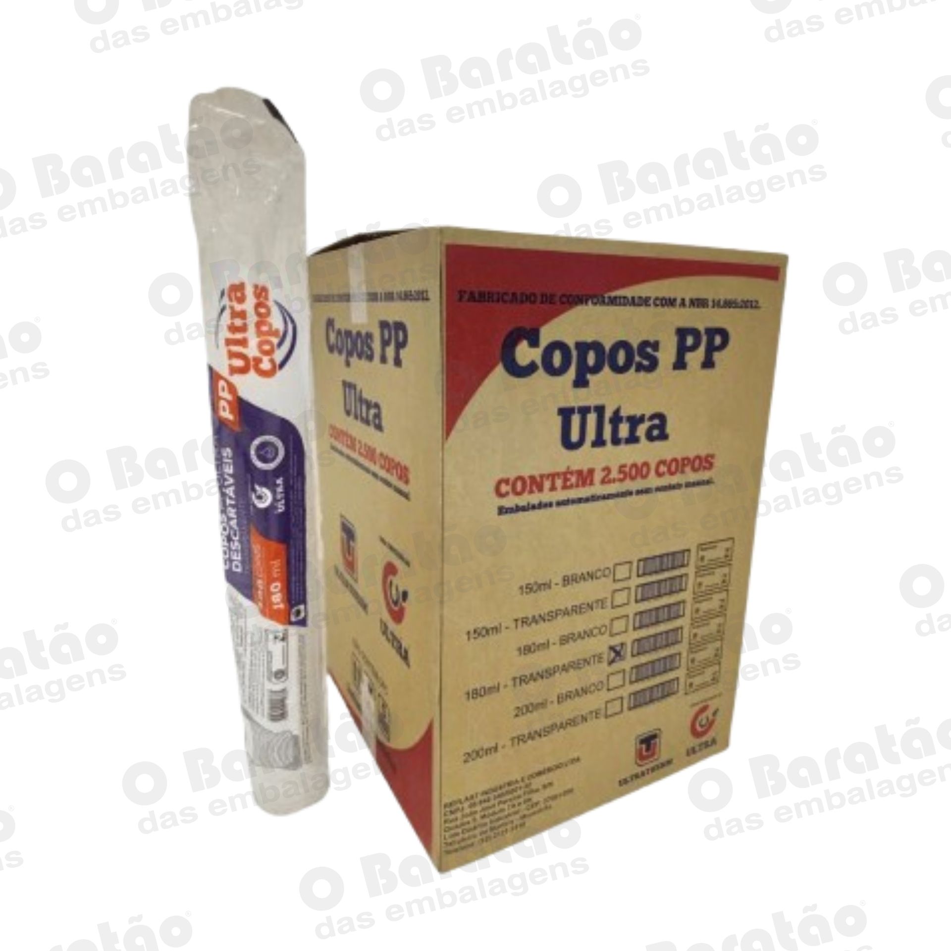 COPO 180ML PP TRANSP ULTRA
