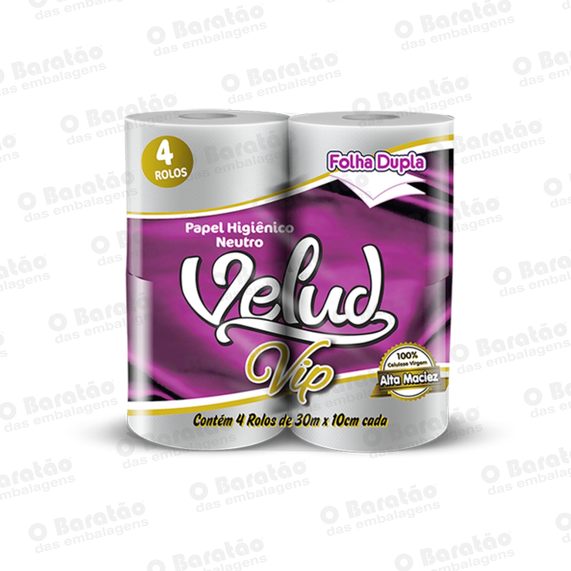 PAPEL HIGIENICO C/ 04 FOLHA DUPLA VELUD