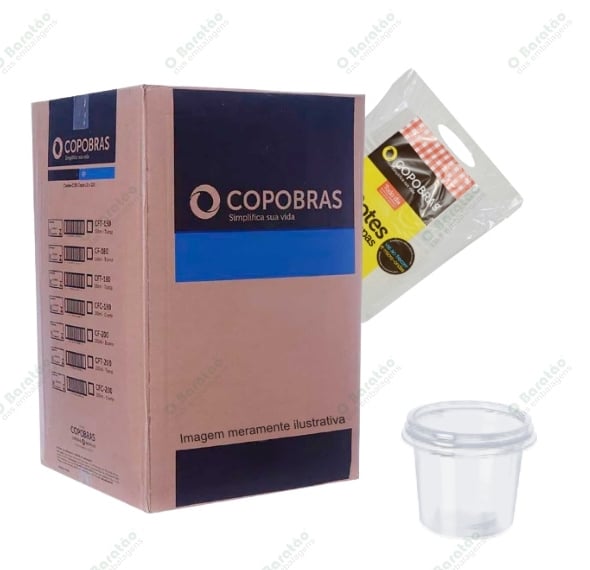 KIT POTE 140ML REDONDO PP COPOBRAS