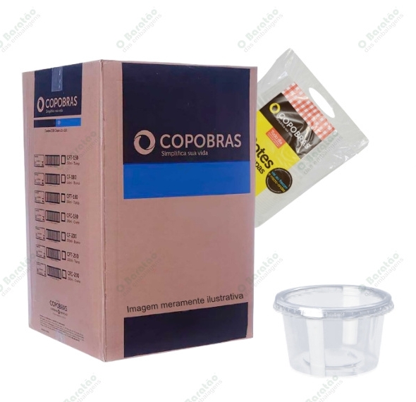 KIT POTE 250ML REDONDO PP COPOBRAS