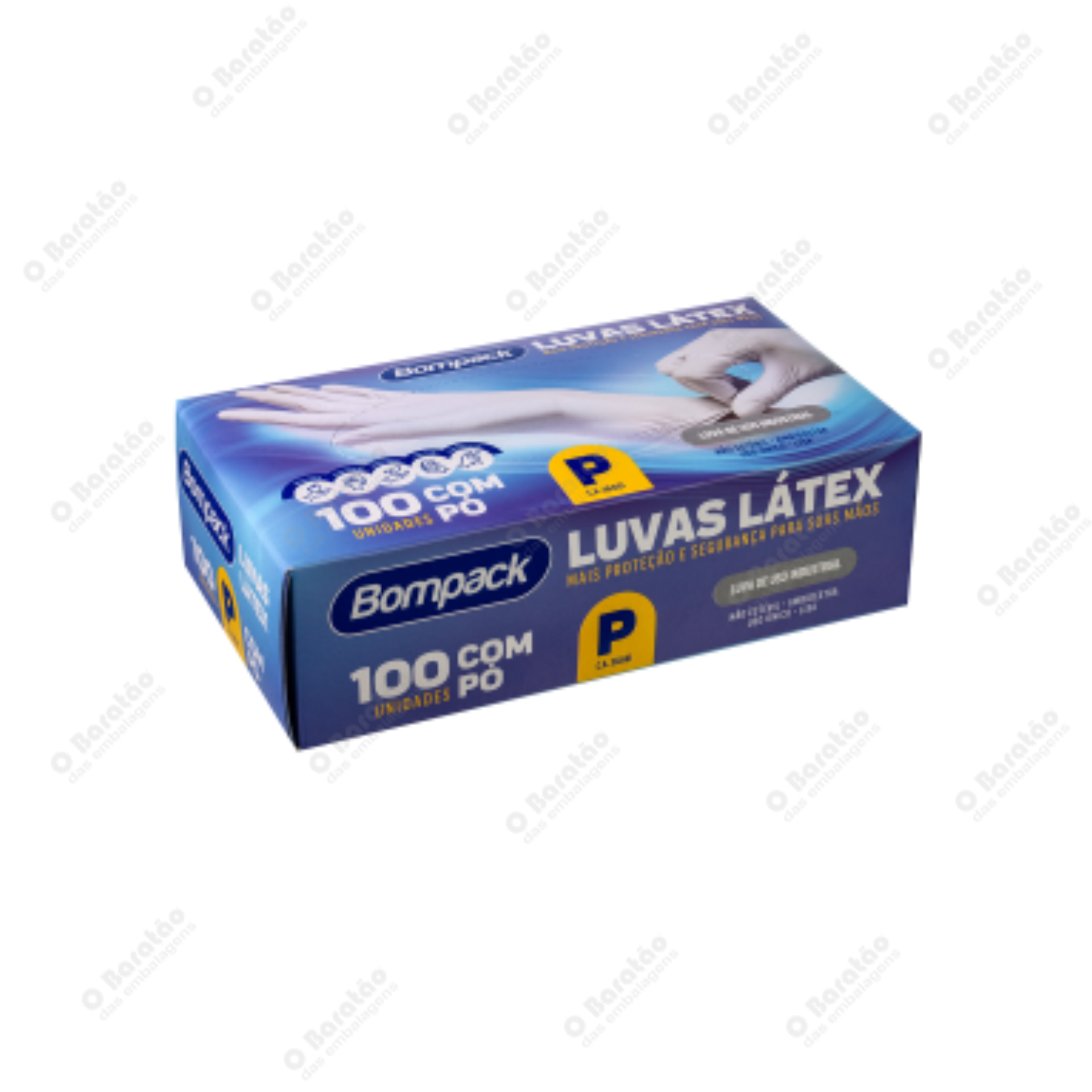 LUVA LATEX IND P BOMPACK