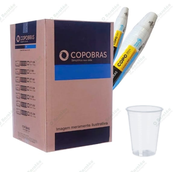 COPO 250ML PP TRANSP COPOBRAS