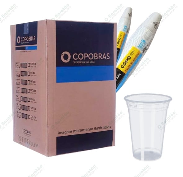 COPO 500ML PPT 550 TRANSP LISO COPOBRAS