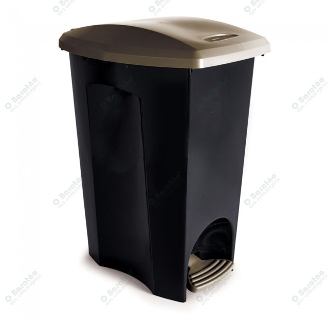 LIXEIRA ECOBLACK C/ PEDAL 3 EM 1 - 30 L