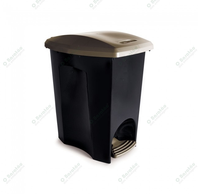LIXEIRA ECOBLACK C/ PEDAL - 14 L