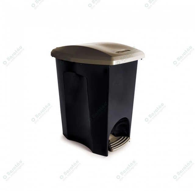 LIXEIRA ECOBLACK C/ PEDAL - 7 L