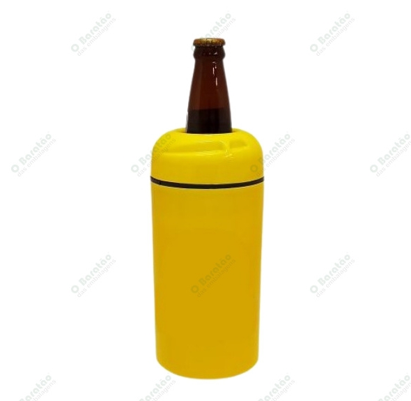PORTA GARRAFA 600ML AMARELO ICEPACK