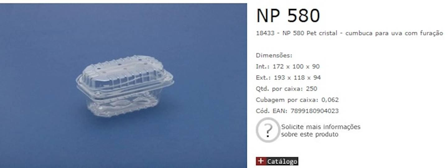EMBALAGEM TERMOFORMADA NP 580