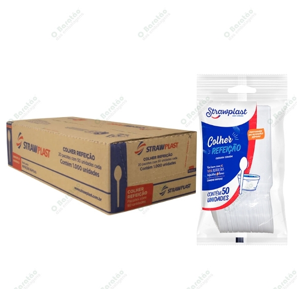 COLHER REFEICAO CRISTAL STRAWPLAST