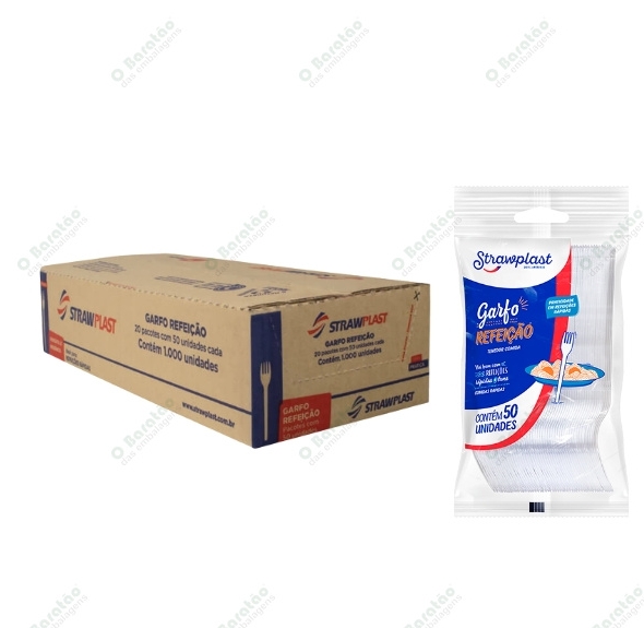 GARFO REFEICAO BRANCO STRAWPLAST