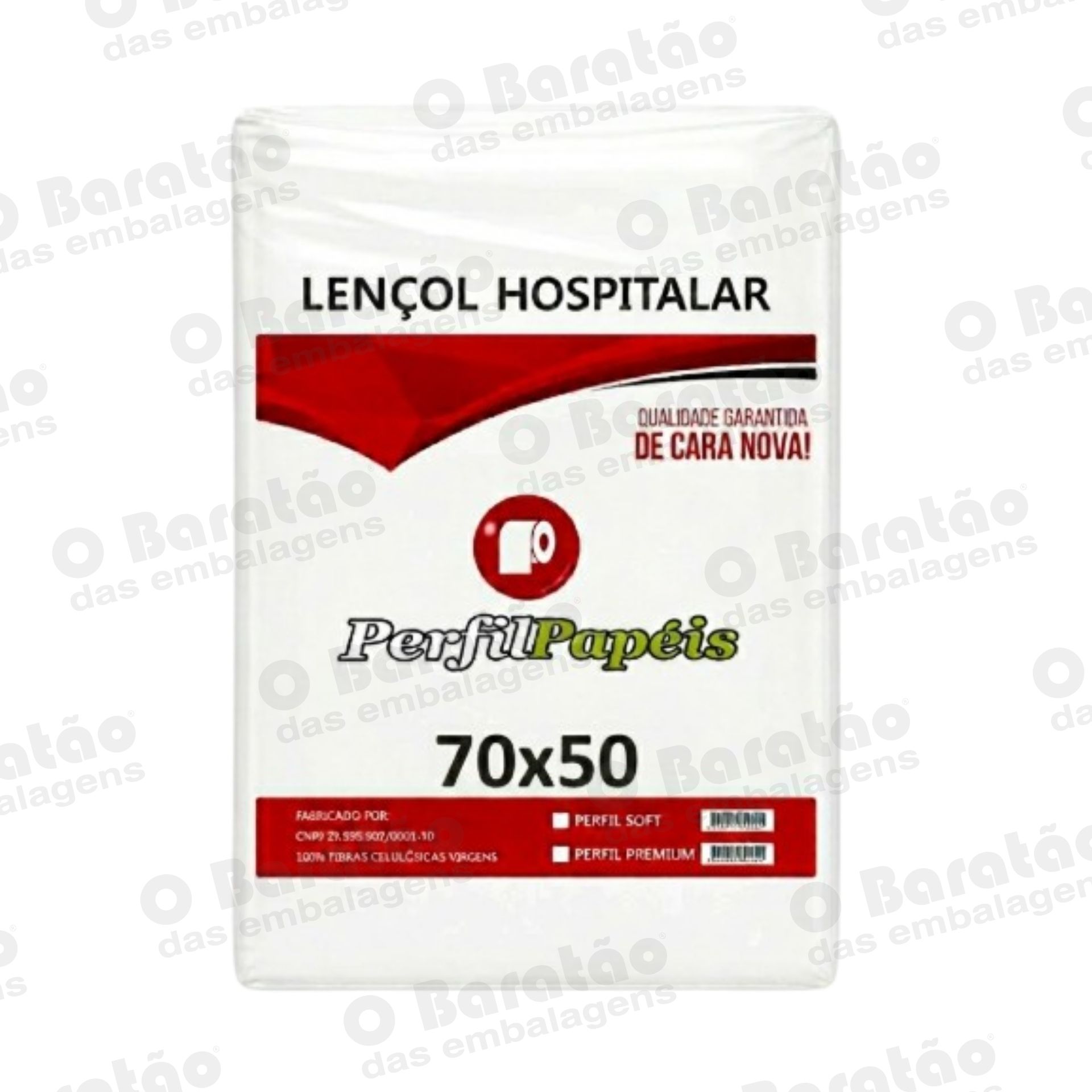 LENCOL HOSPITALAR 70X50 PERFIL PAPEIS