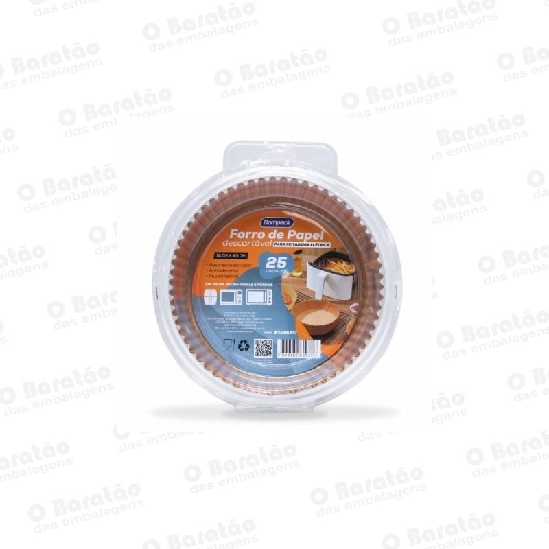 FORMA DESCAR P/ AIR FRYER 16CM BOMPACK