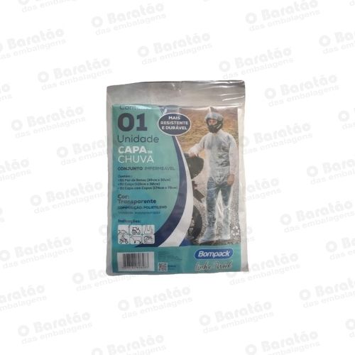 CONJ IMPERMEAVEL TRANSPARENTE BOMPACK