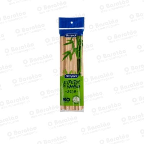 ESPETO BAMBU 25CM C/1000UN BOMPACK