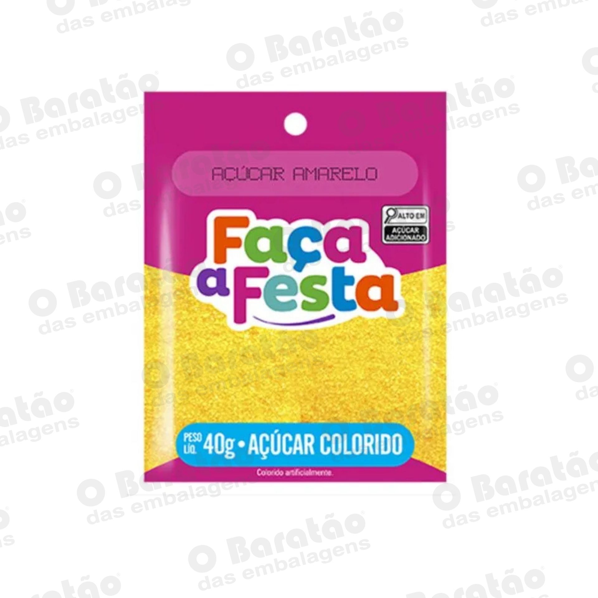 ACUCAR AMARELO SACHE FACA A FESTA 40G