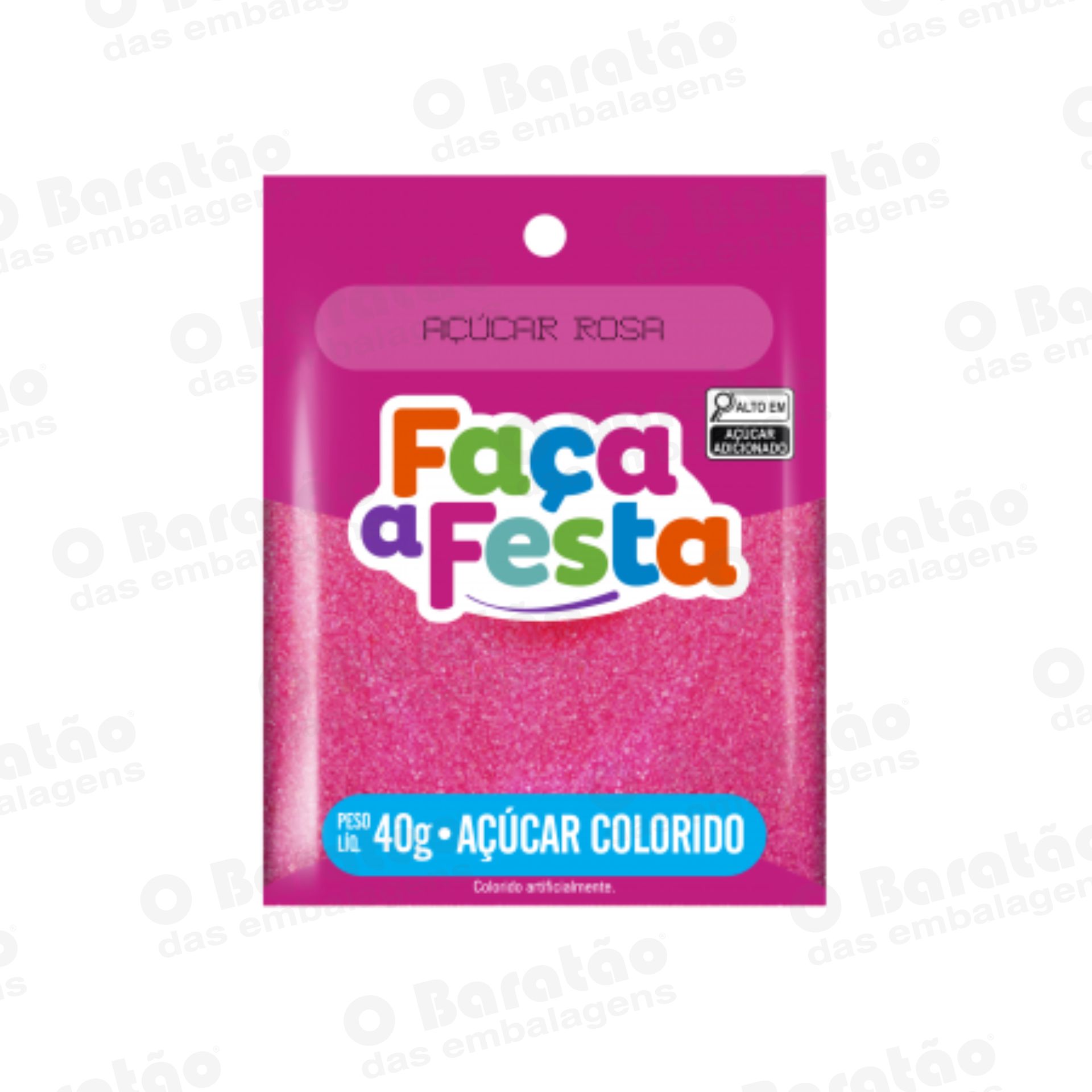 ACUCAR ROSA SACHE FACA A FESTA 40G