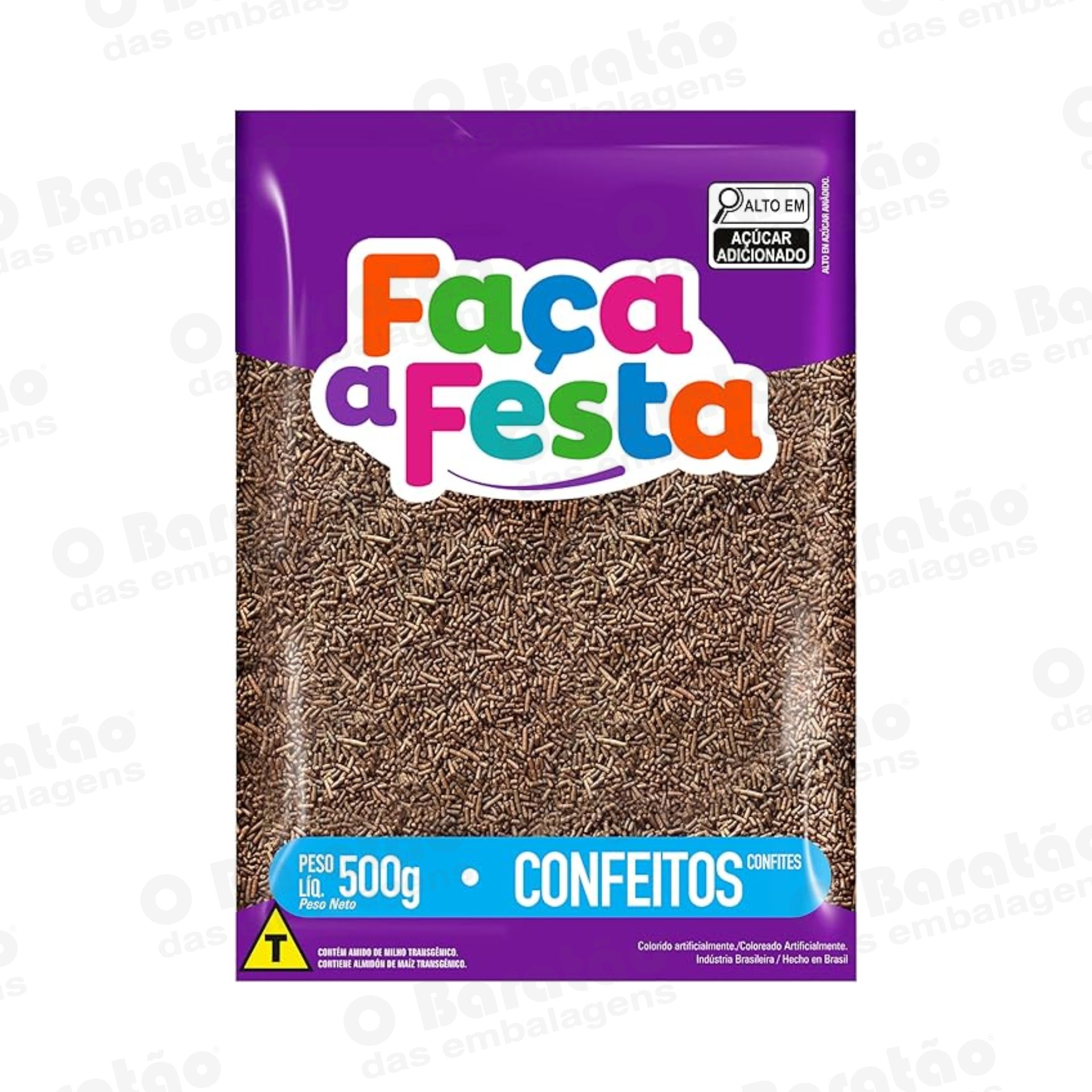 CONFEITO GRANULADO ESC FACA A FESTA 500G