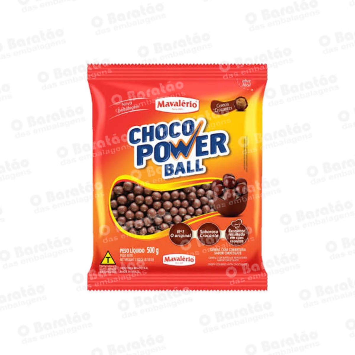 CHOCO BALL CHOCO AO LEITE MAVALERIO 500G