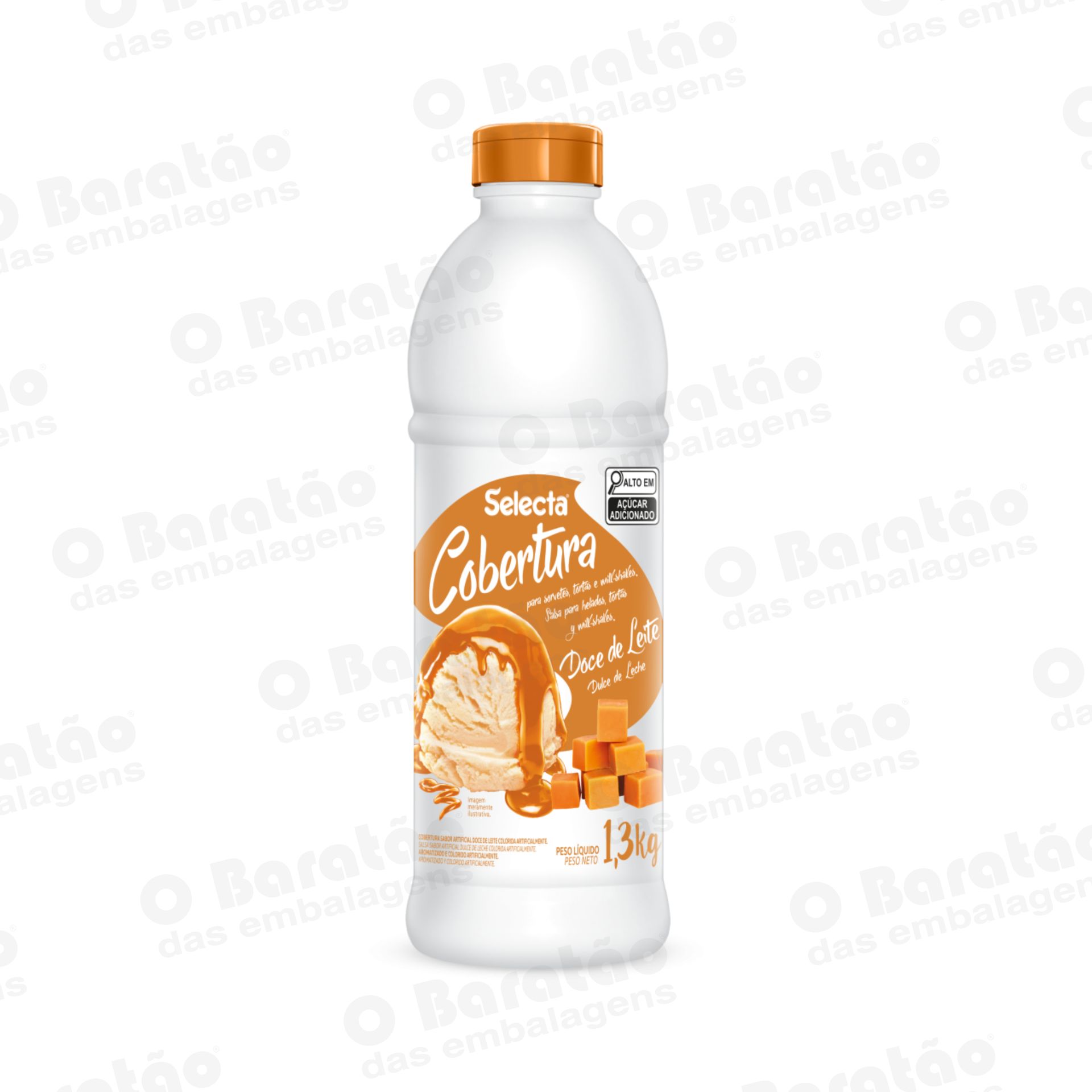 COBERTURA DOCE DE LEITE SELECTA 1,300KG