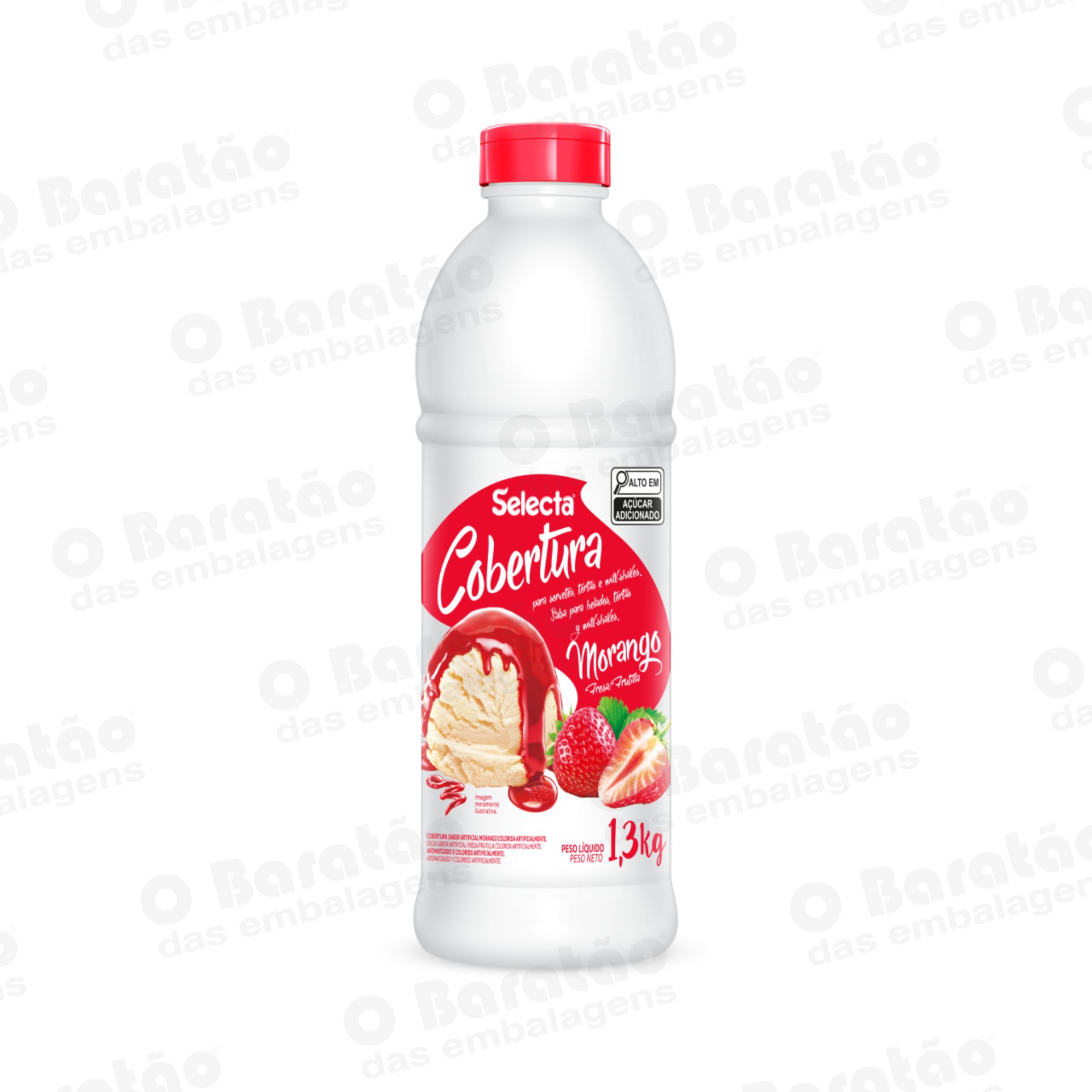 COBERTURA MORANGO SELECTA 1,300KG
