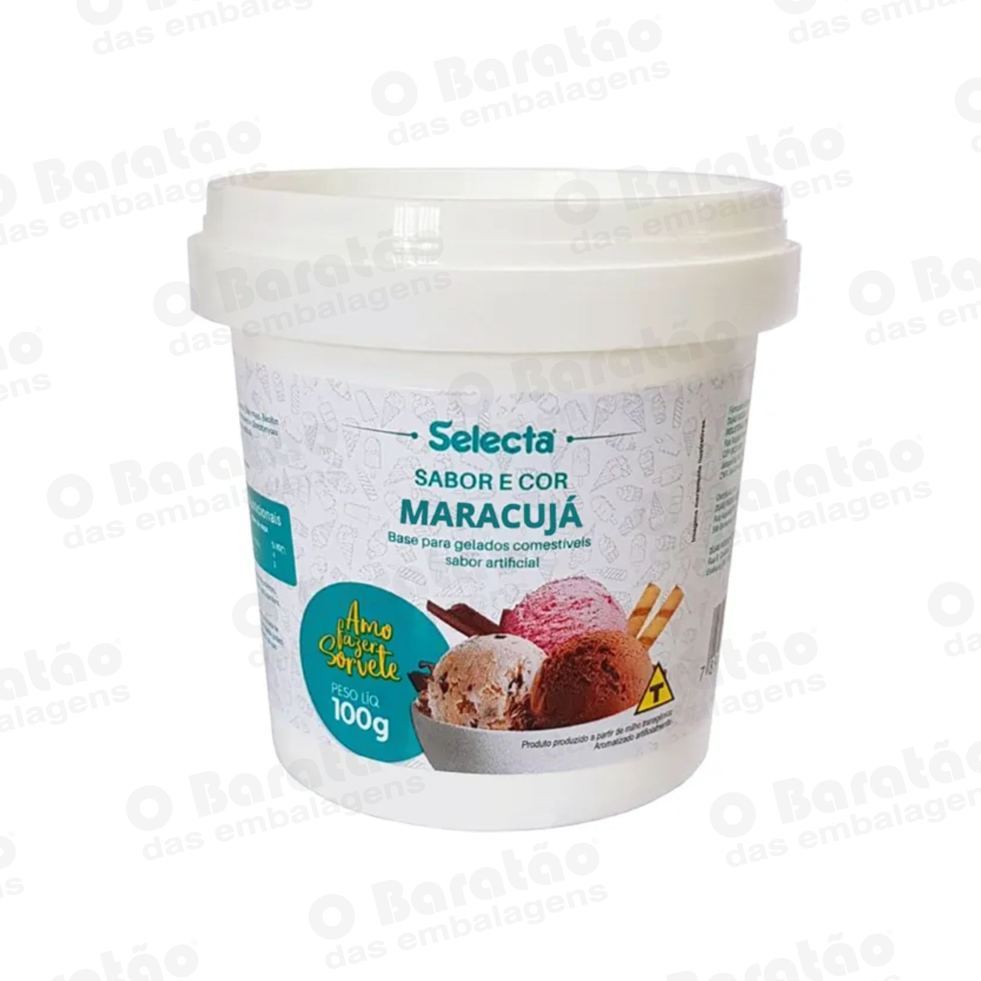 PO PARA GELADO MARACUJA  SELECTA 100GR