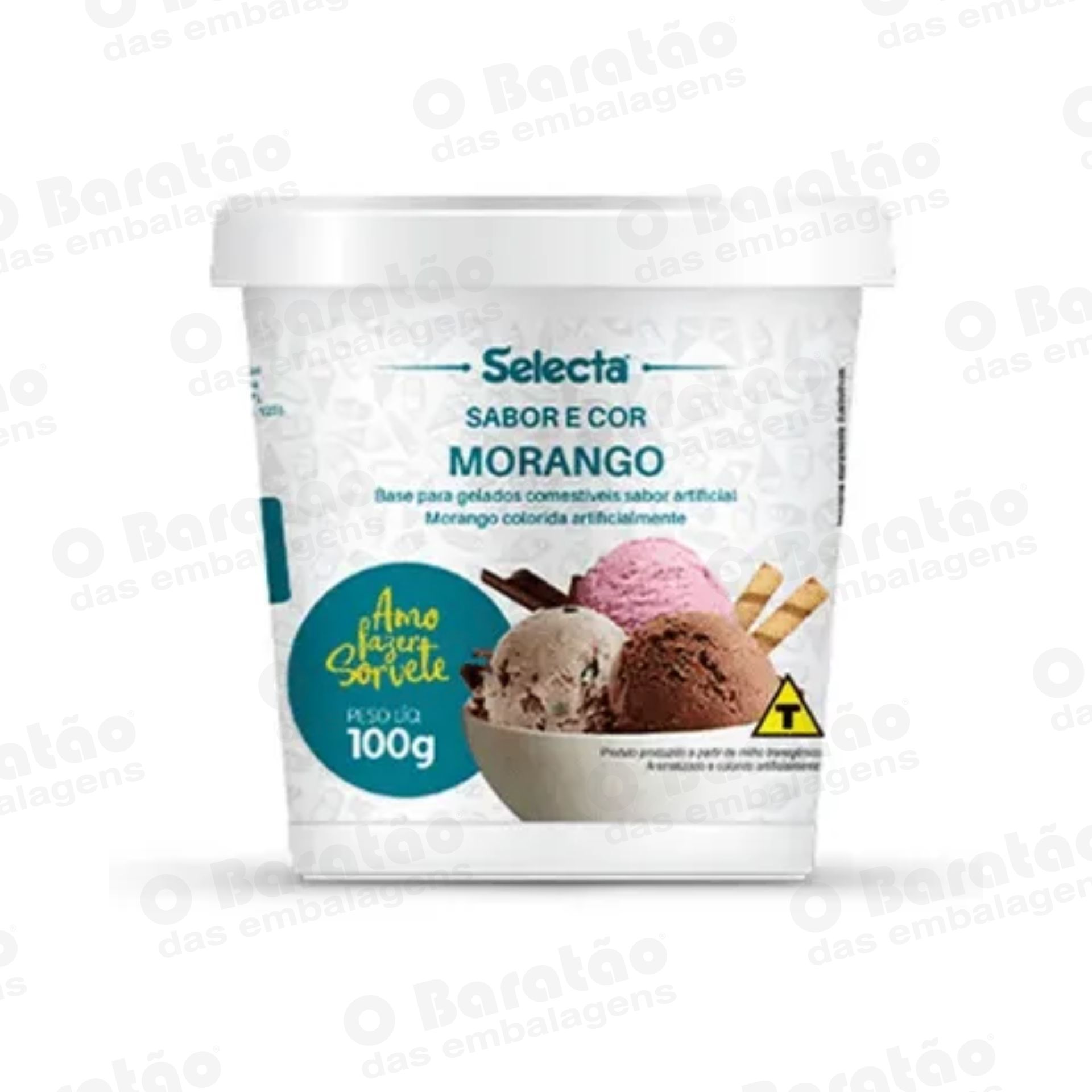 PO PARA GELADO MORANGO  SELECTA 100GR