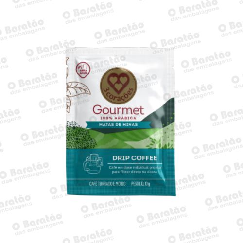 CAFE SACHE DRIP COFFE 3 CORACOES 10X10GR