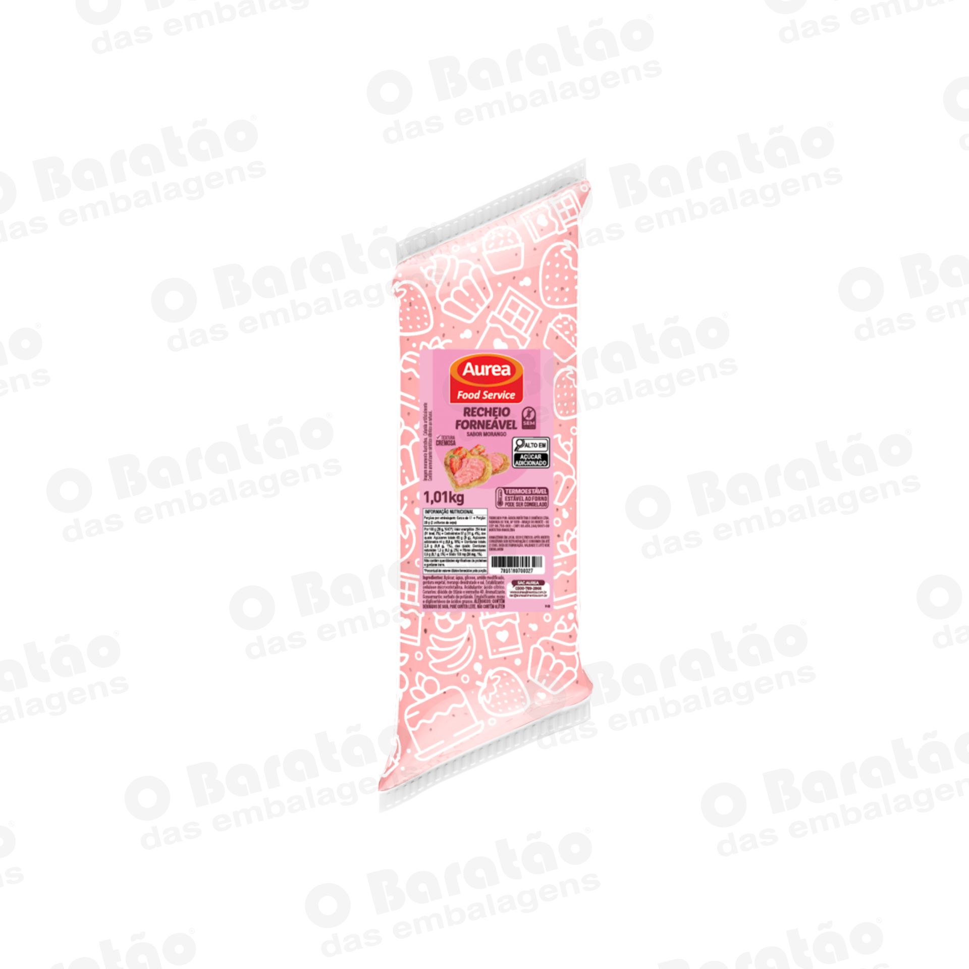 RECHEIO FORNE SABOR MORANGO AUREA 1,01KG