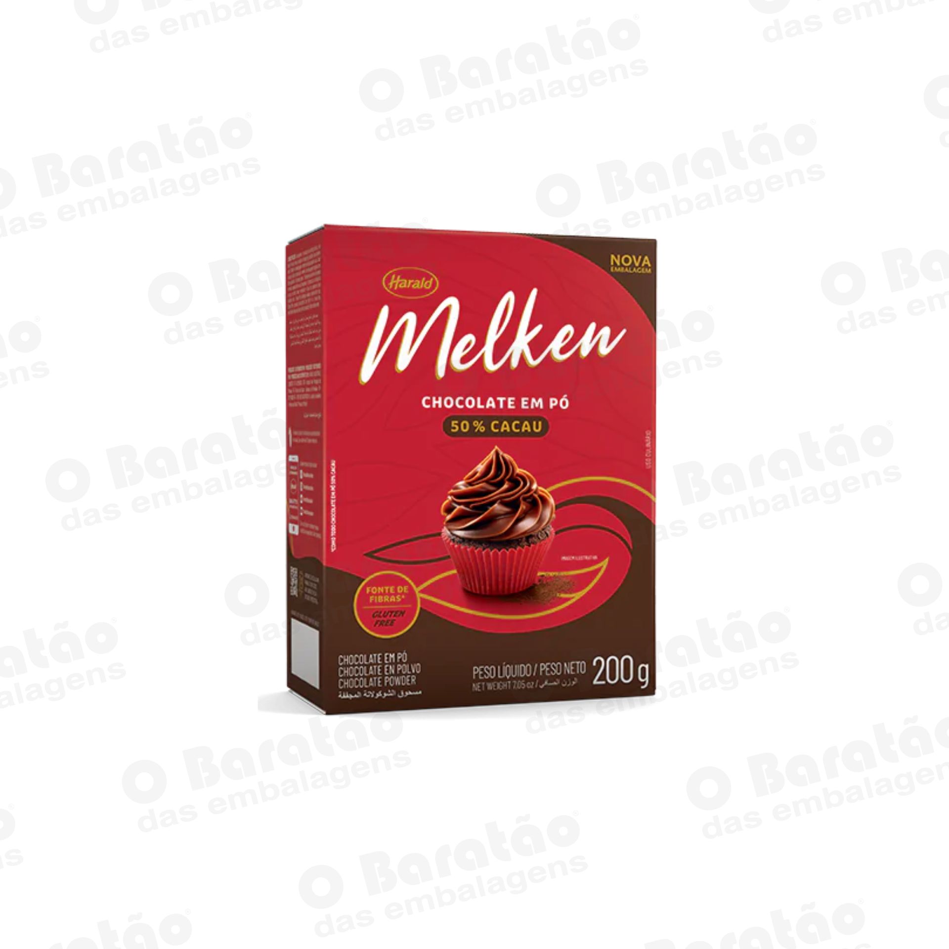 CHOCOLATE EM PO 50% MELKEN 200 G