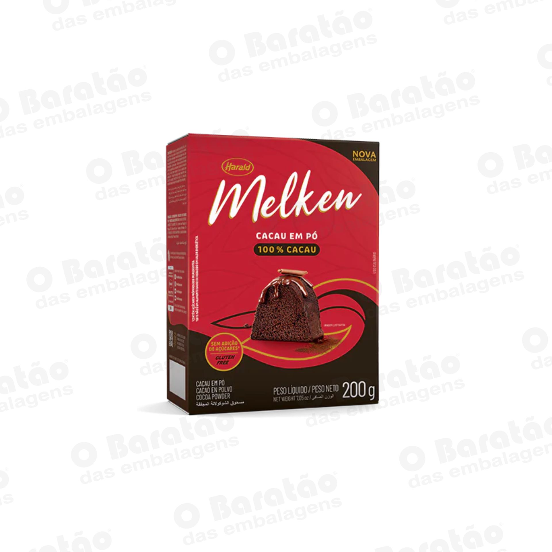 CACAU EM PO 100% MELKEN 200 G