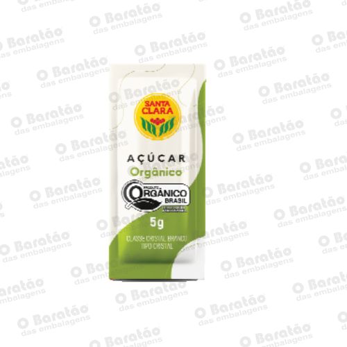 ACUCAR SACHE ORGANICO SANTA CLARA 400X5G