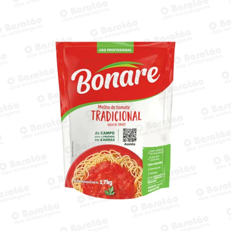 MOLHO TOMATE TRAD SACHE  BONARE 1,7KG