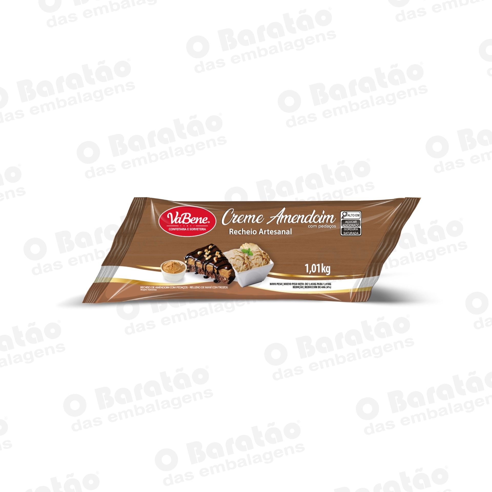 RECH  ART CREME AMENDOIM  VABENE 1,01KG