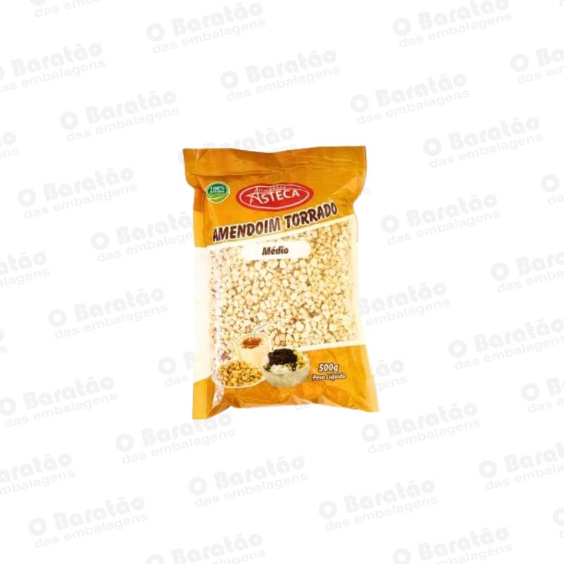 AMENDOIM TORRADO MEDIO ASTECA 500GR