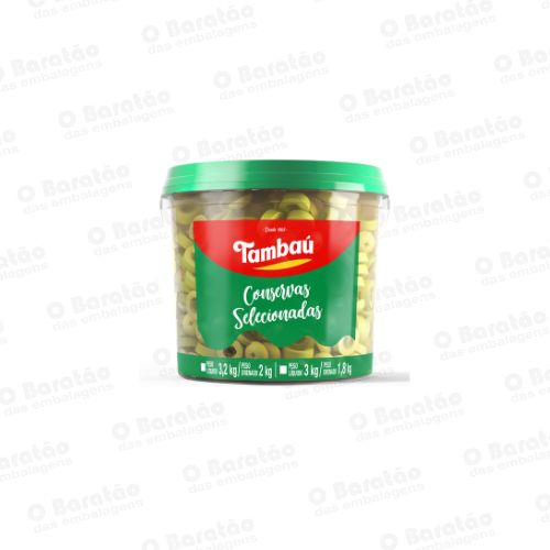 AZEITONA VERDE FATIADA TAMBAU 1,8KG