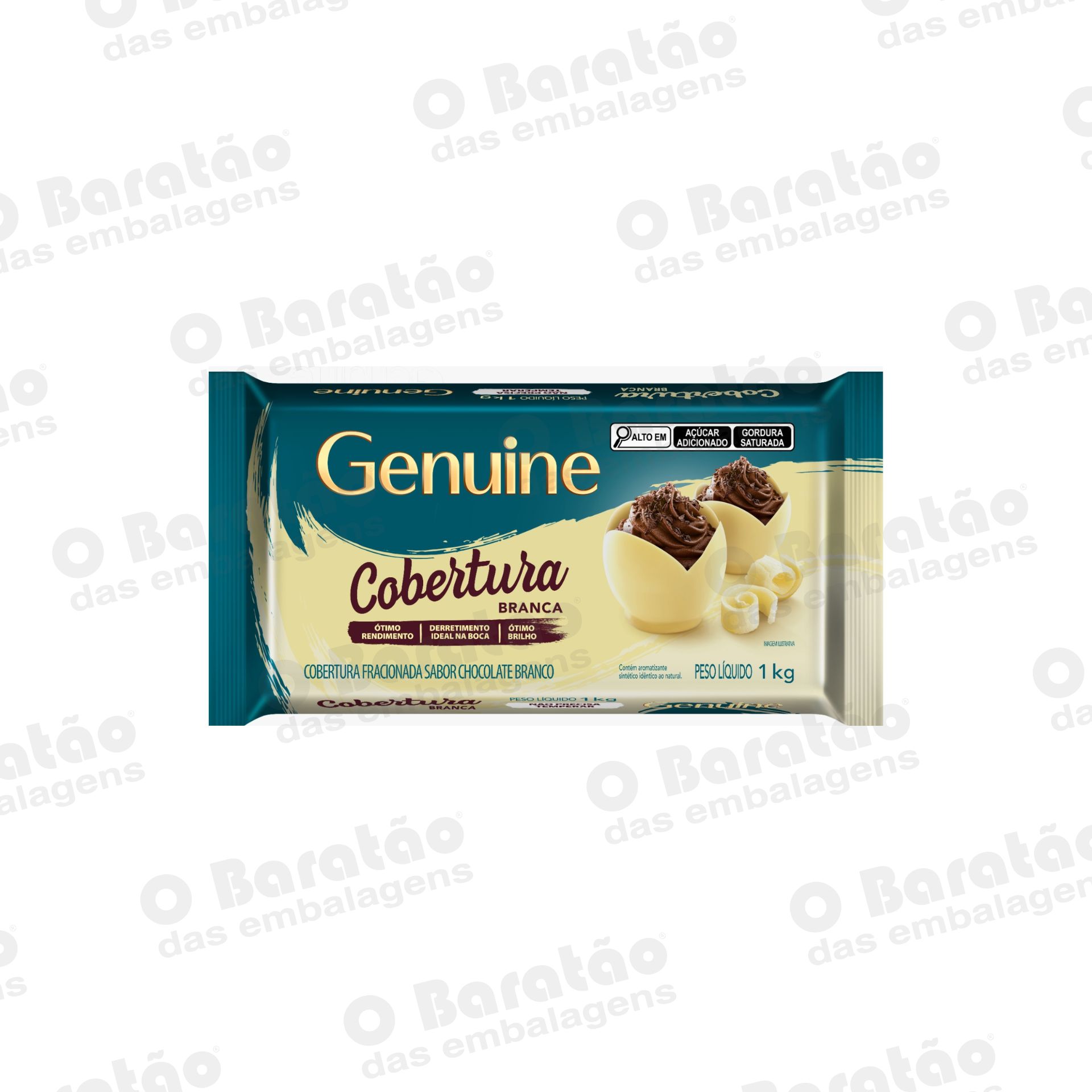 COBERTURA BARRA CHOC BRANC0 GENUINE 1 KG