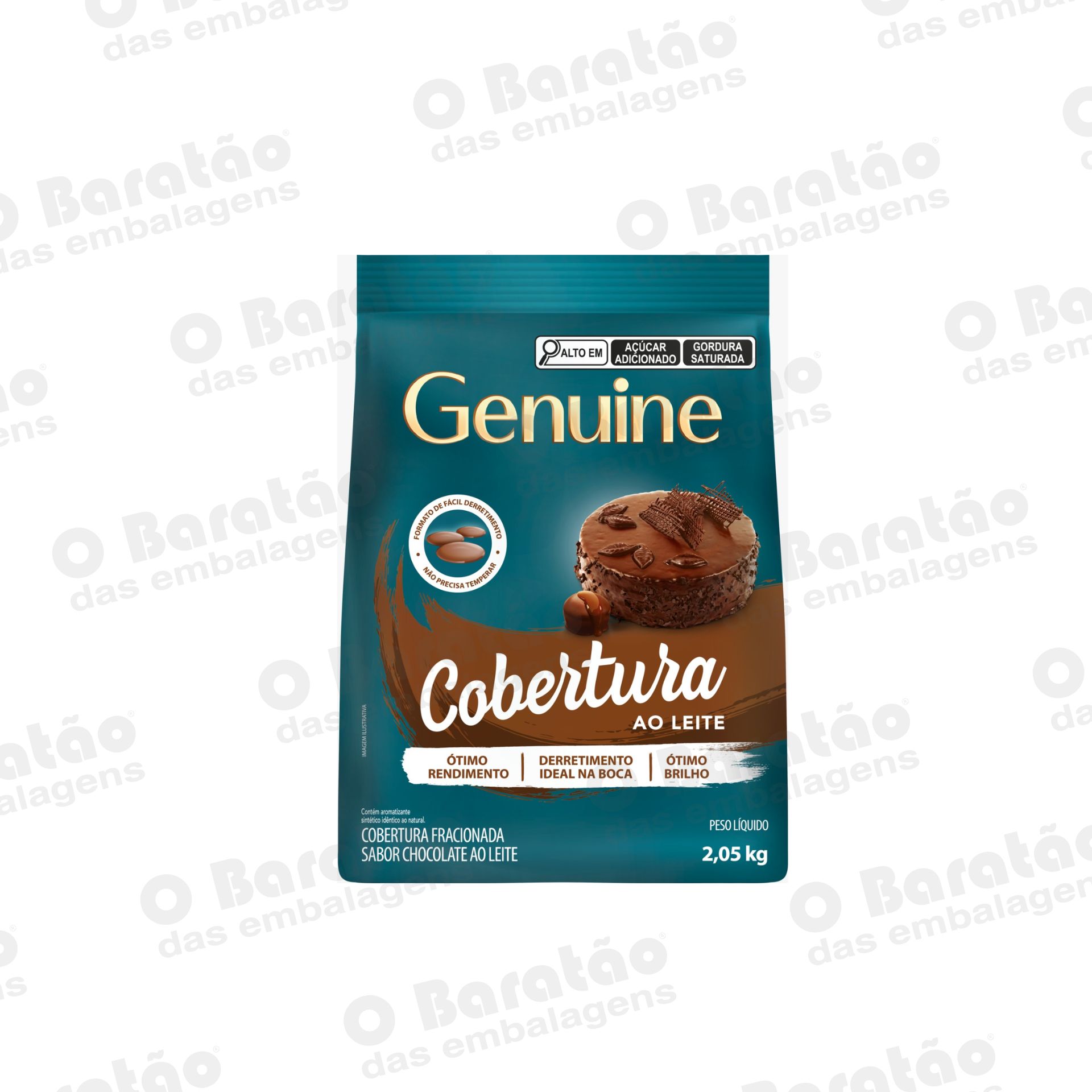 COBERTURA AO LEITE MOEDAS GENUINE 2.05KG