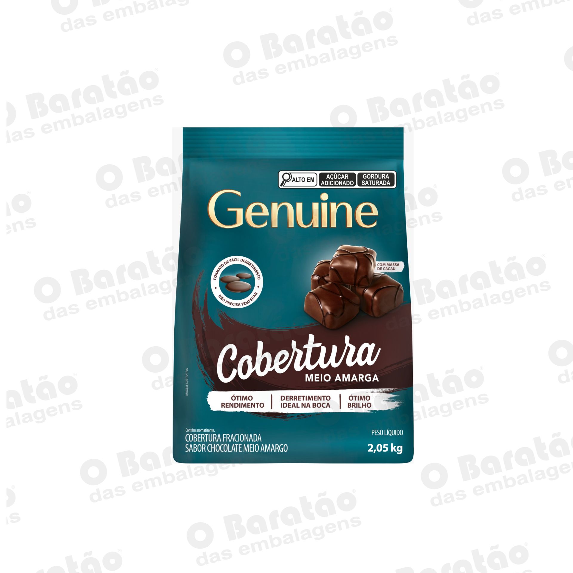 COBERTURA M/AMARGO MOEDAS GENUINE 2.05KG