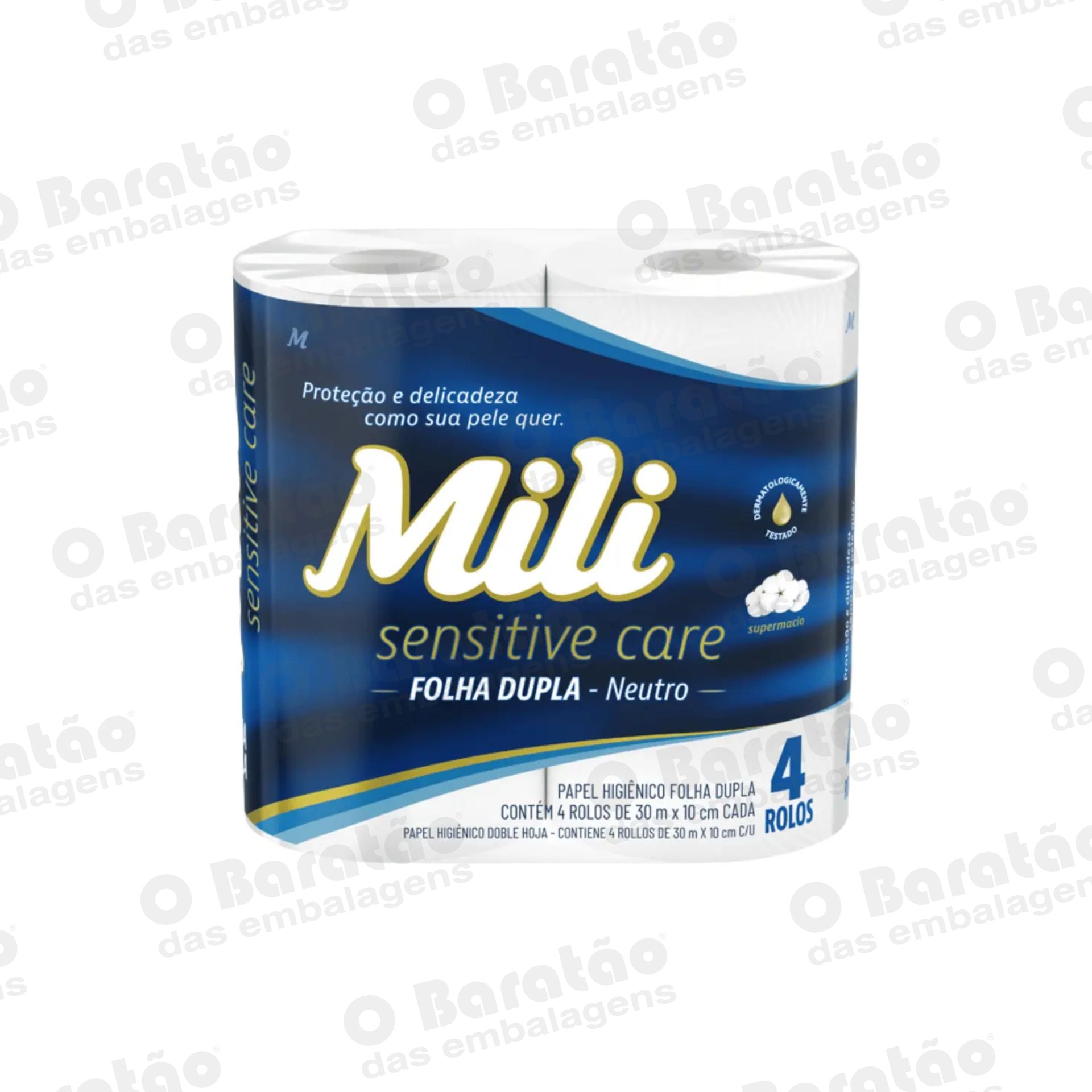 PAPEL HIGIENICO C/ 04 FOLHA DUPLA MILI