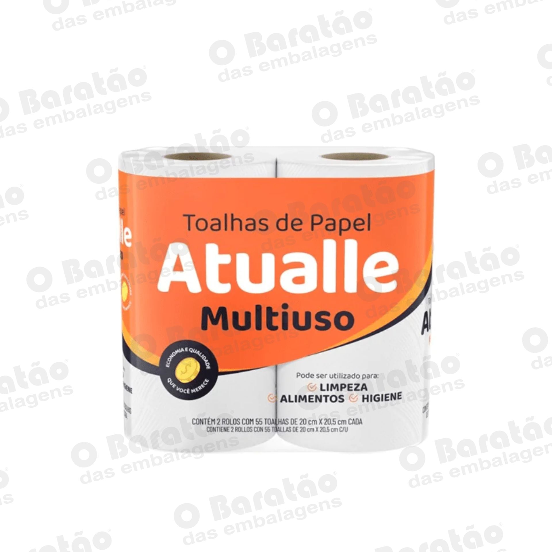 PAPEL TOALHA C/100 FOLHA DUPLA ATUALLE
