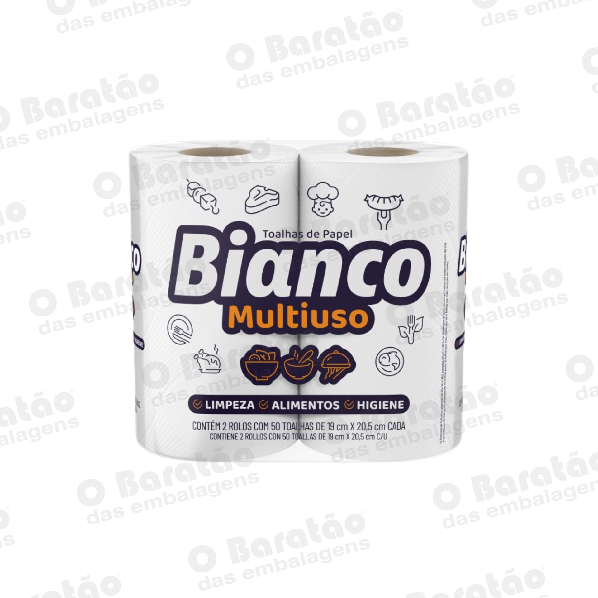 PAPEL TOALHA C/100 FOLHA DUPLA BIANCO