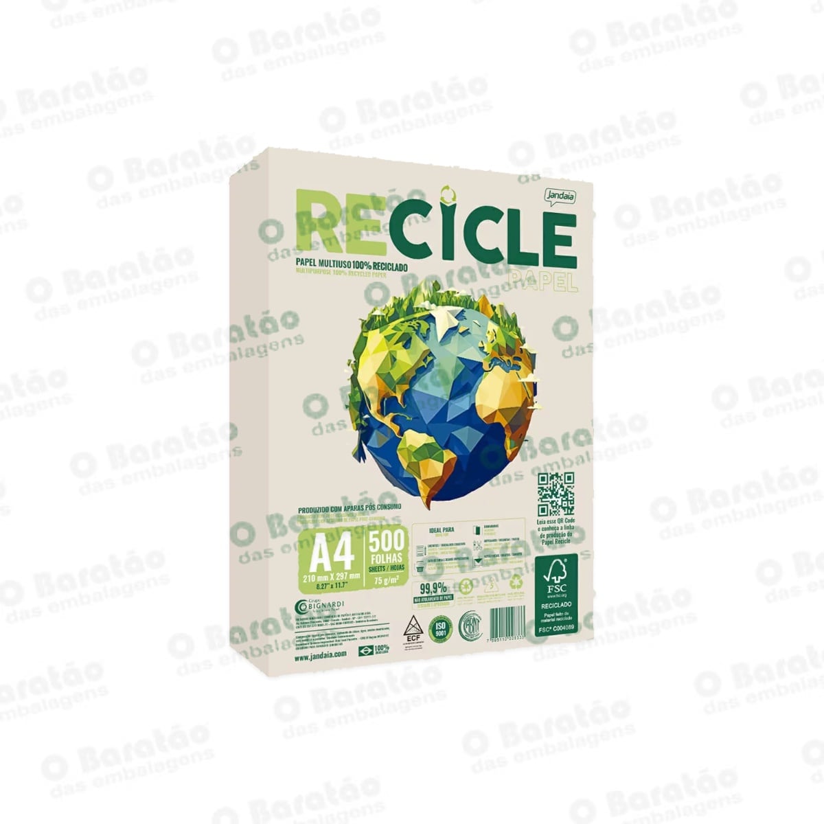 PAPEL A4 RECICLE C/500 FLS