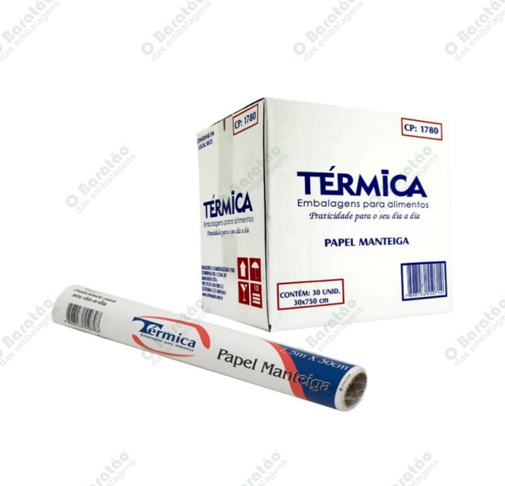 ROLO PAPEL MANTEIGA 30X7,50MT TERMICA
