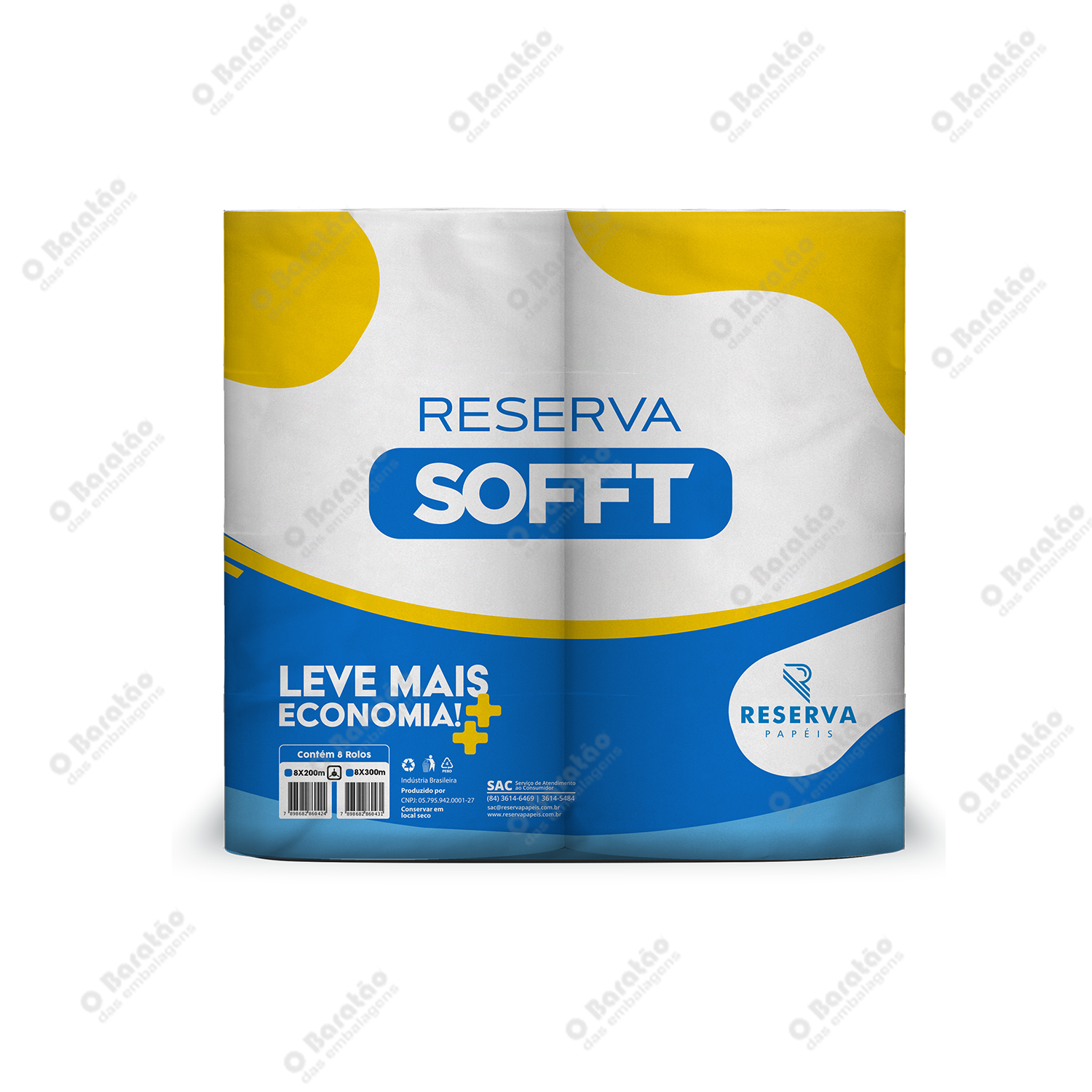 PAPEL HIGIENICO 200M RESERVA SOFT