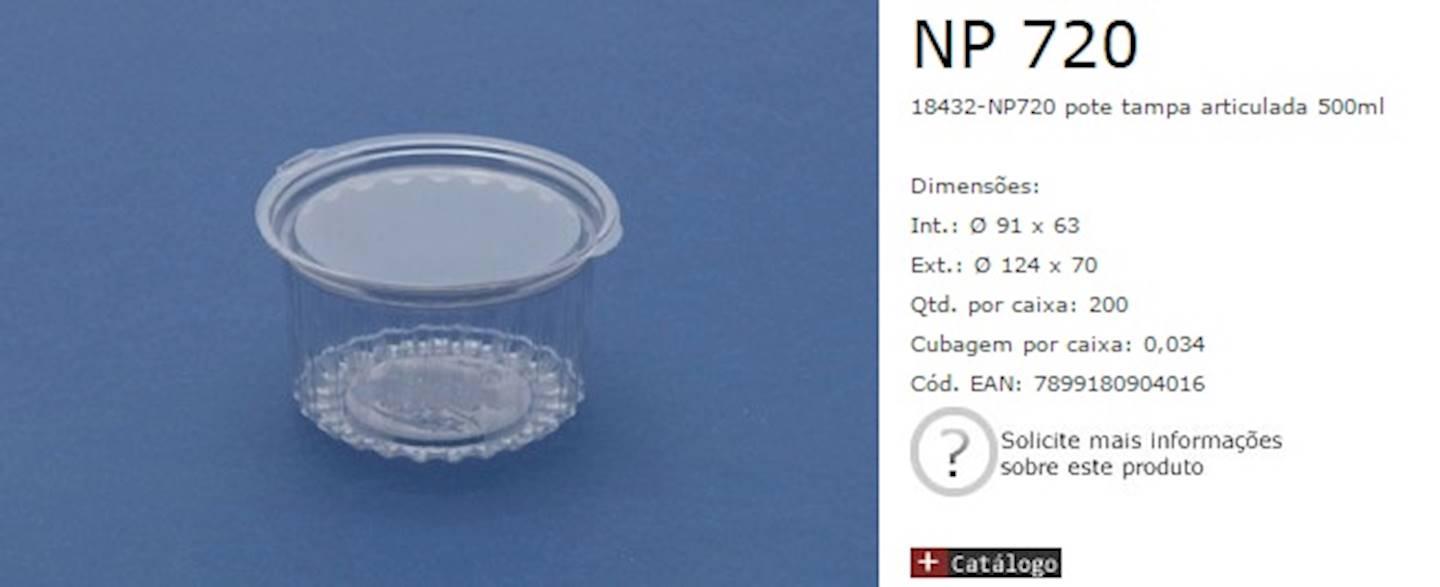 EMBALAGEM TERMOFORMADA NP 720 500ML