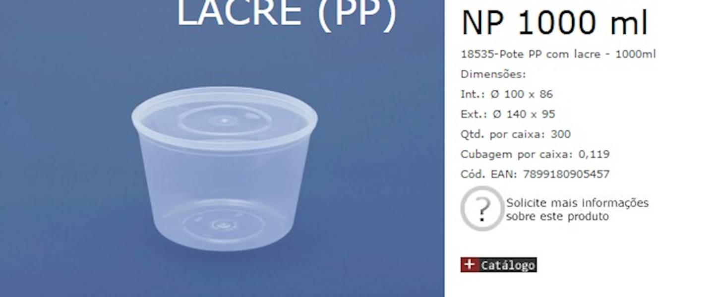 POTE NP 1000ML PP C/TAMPA LACRE
