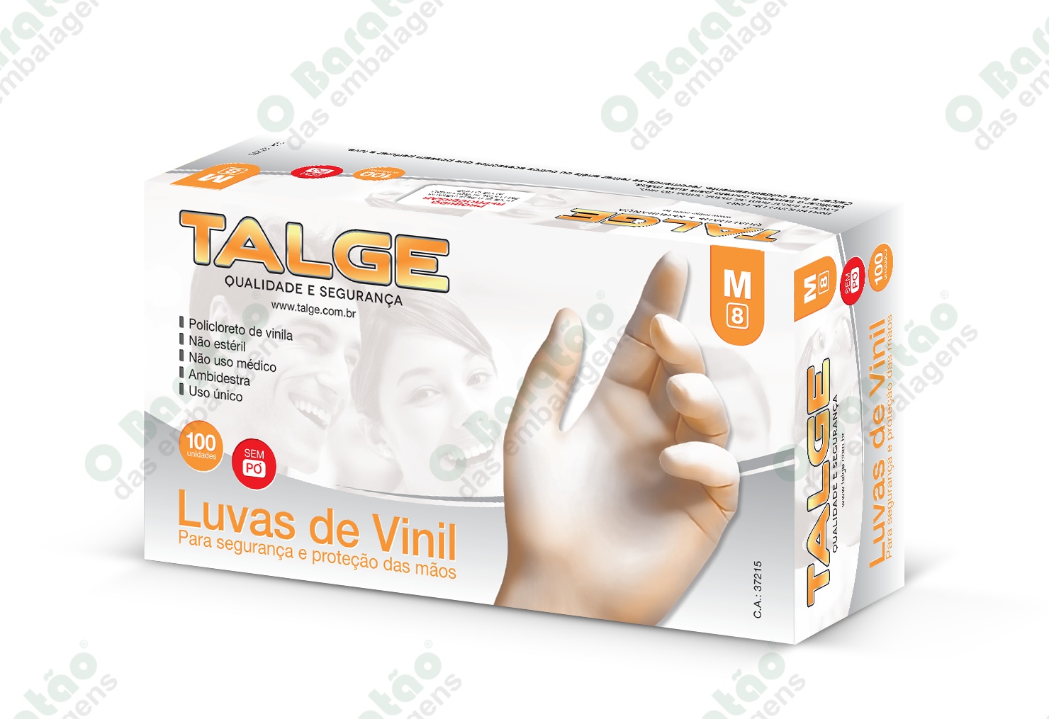 LUVA VINIL G S/ PO TALGE
