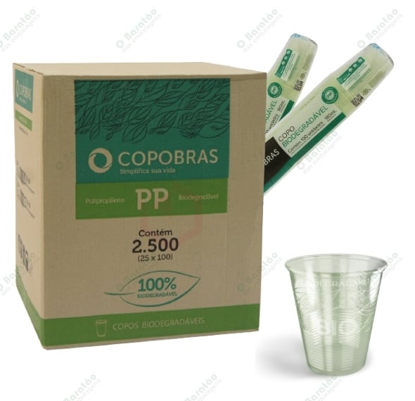COPO 180ML PP BIODEGRADAVEL COPOBRAS