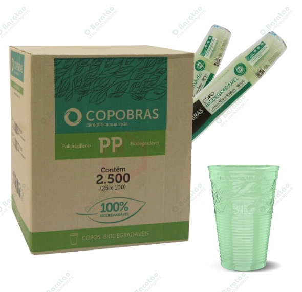 COPO 300ML PP BIODEGRADAVEL COPOBRAS