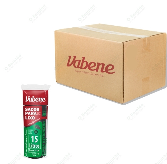 SACO LIXO 15LT PRETO VABENE